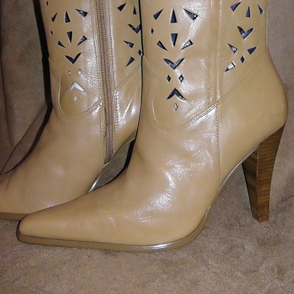 Mia Women's Boots Size 7 Tan Genuine Leather - Picture 5 of 6